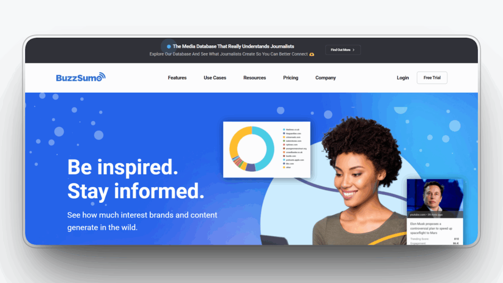 BuzzSumo dashboard